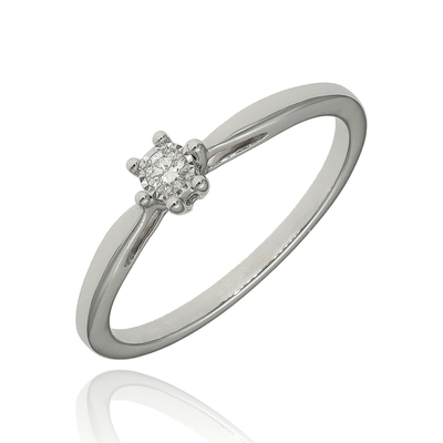 Fehér arany gyűrű 51-es méret (M694-51)